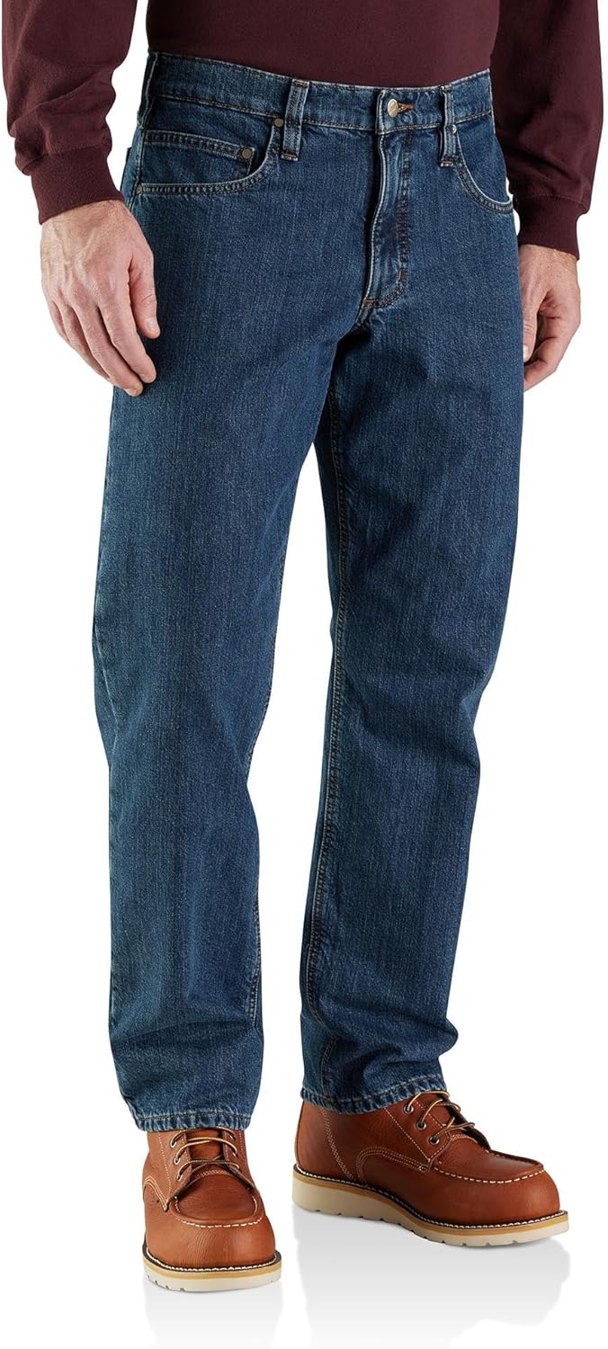 Carhartt Men's Rugged Flex Relaxed Fit Fleece-Lined Jeans