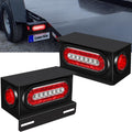 LINKITOM Trailer Lights Welded Mount Steel Boxes Kit - Bright LED