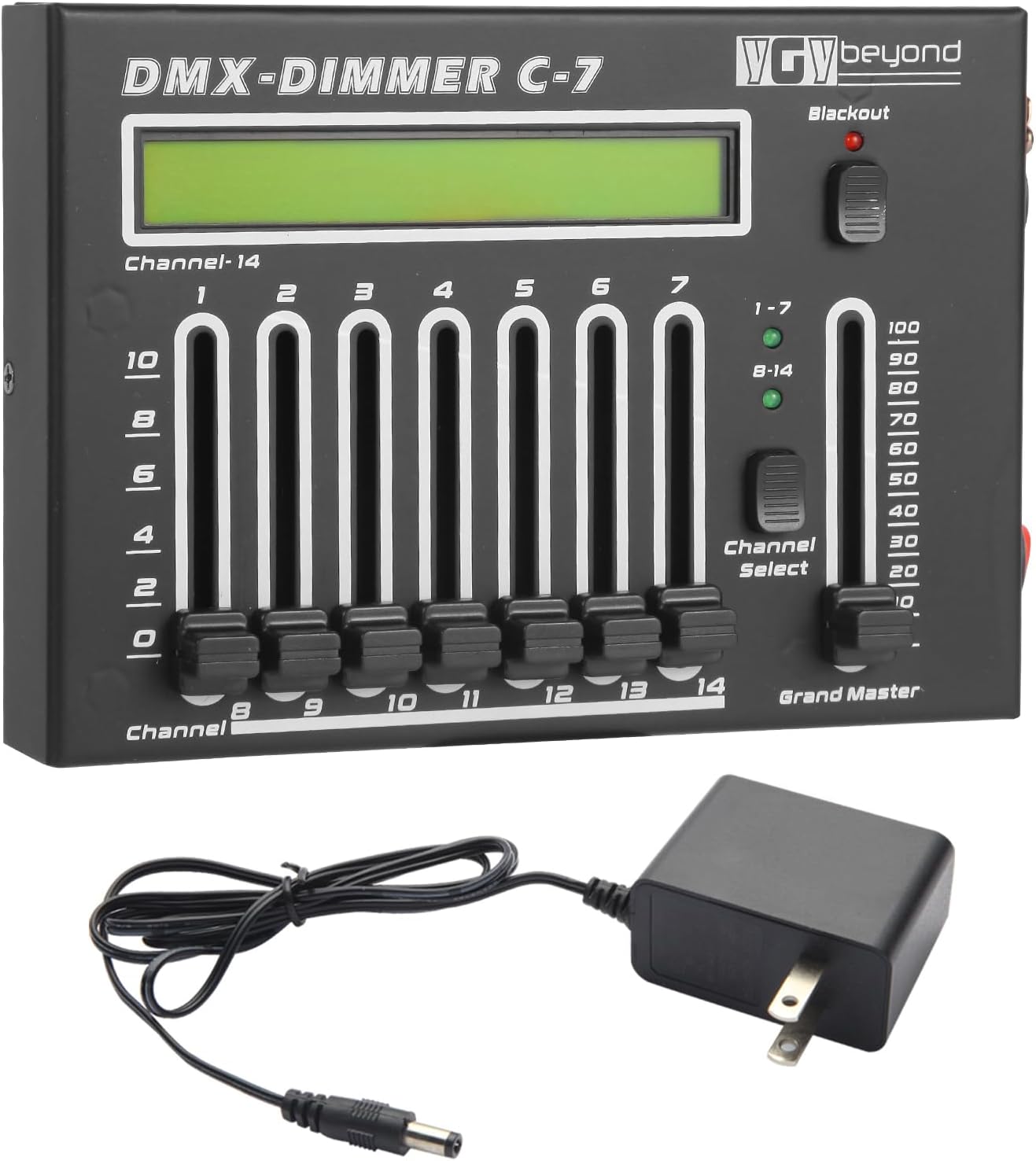 DMX Controller for Stage Lighting, 7 Channel DMX-DIMMER C-7