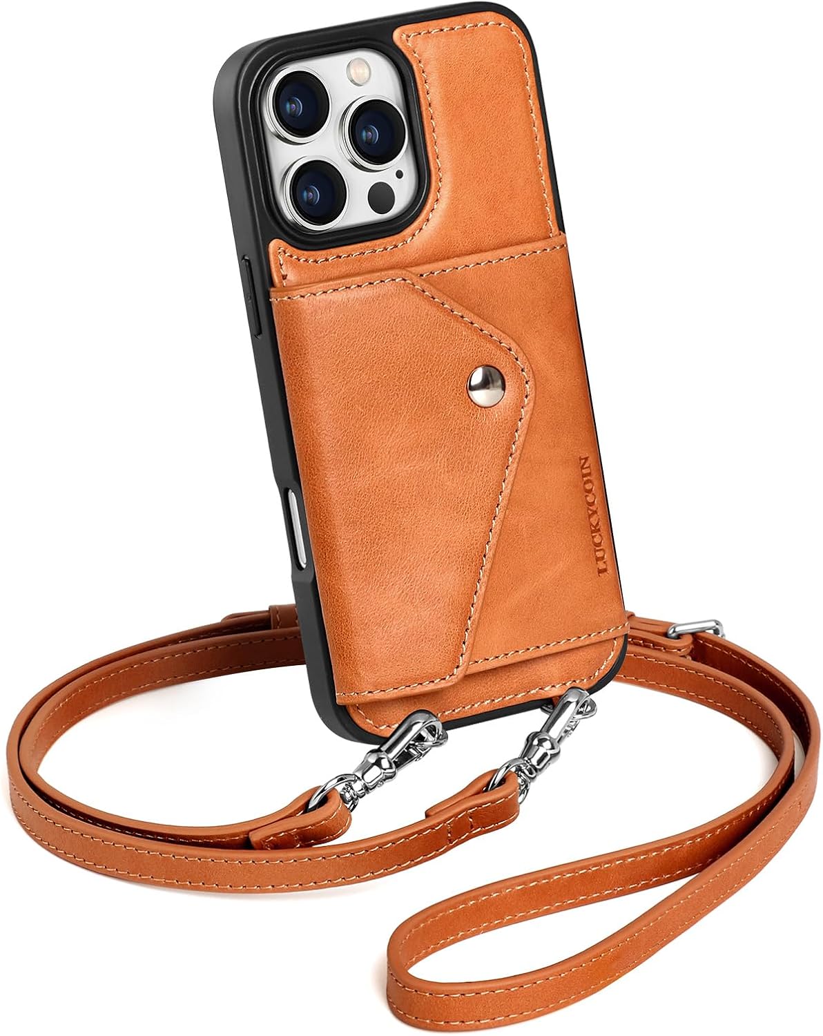 LUCKYCOIN Crossbody Phone Case for iPhone 16 Pro Max Women