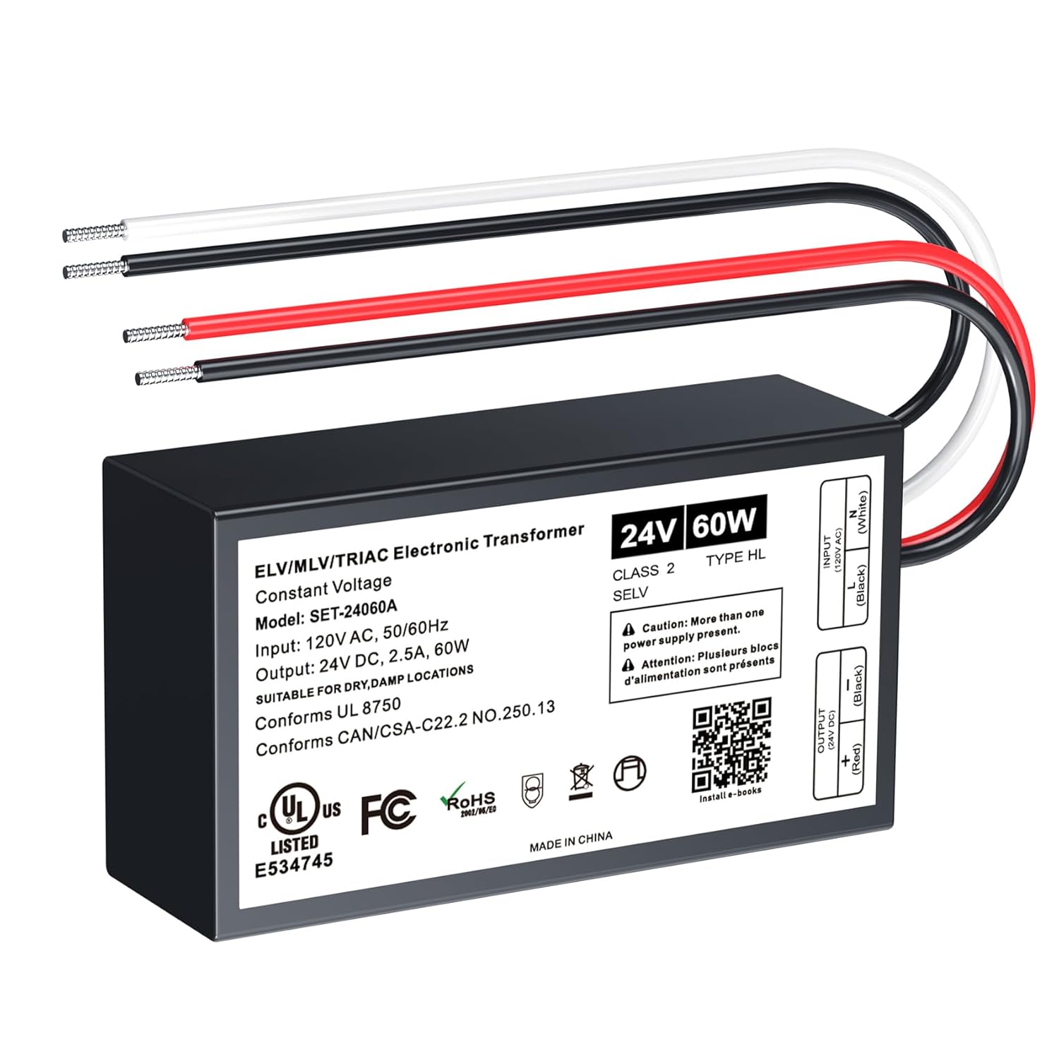 60W Dimmable LED Driver for Indoor and Outdoor Lighting Needs