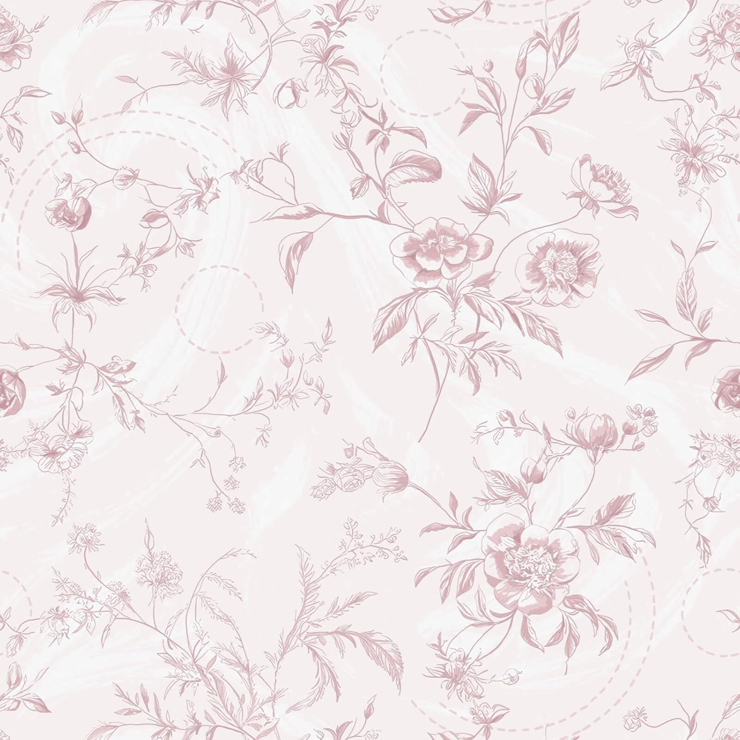 Ismoon Floral Wallpaper Peel and Stick for Vintage Decor