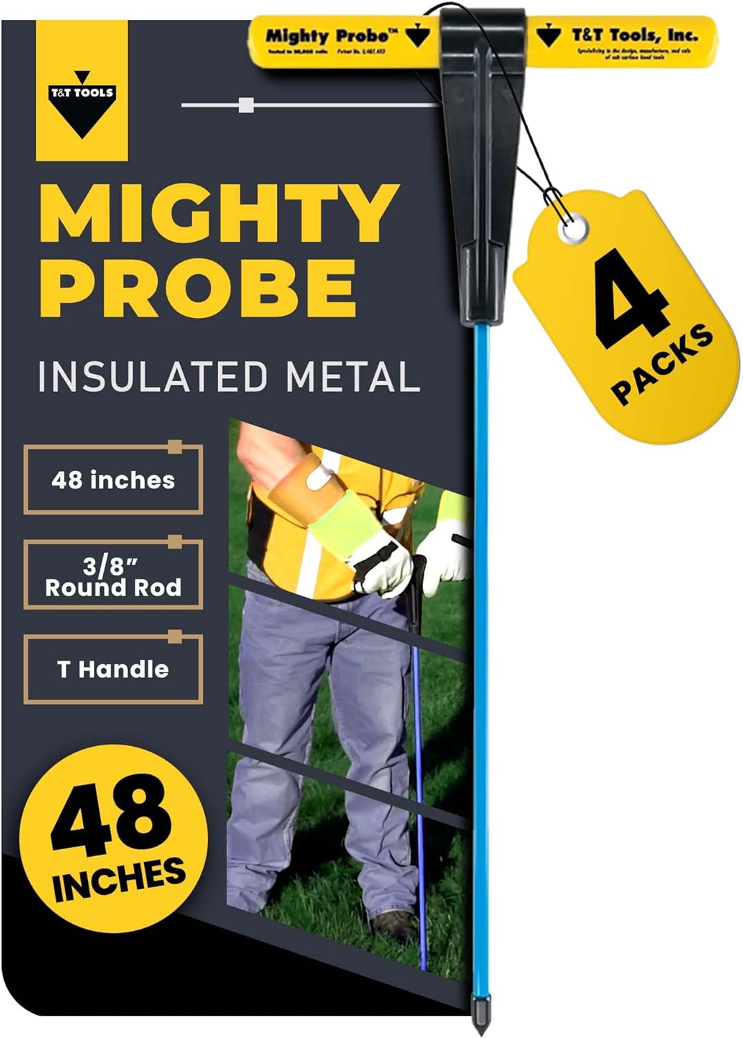 T&T Tools 48-Inch Mighty Probe for Soil Testing & Landscaping