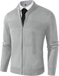 PJ PAUL JONES Mens Full Zip Cardigan Sweater Stand Collar Regular Fit