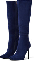 Elisabet Tang 4 in Knee High Stiletto Boots - Sleek Pointed Toe inch
