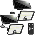 Solar Lights Outdoor 2000 Lumens Motion Sensor Flood Lights - Remote
