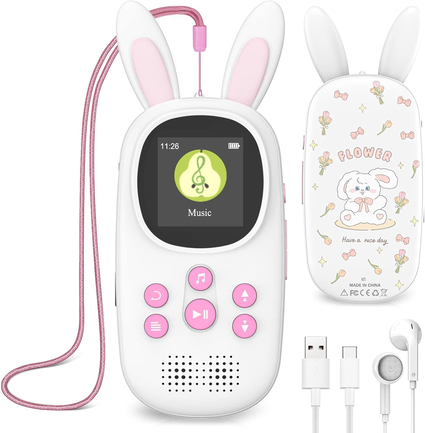 32GB MP3 Music Player for Kids with Bluetooth and Speaker