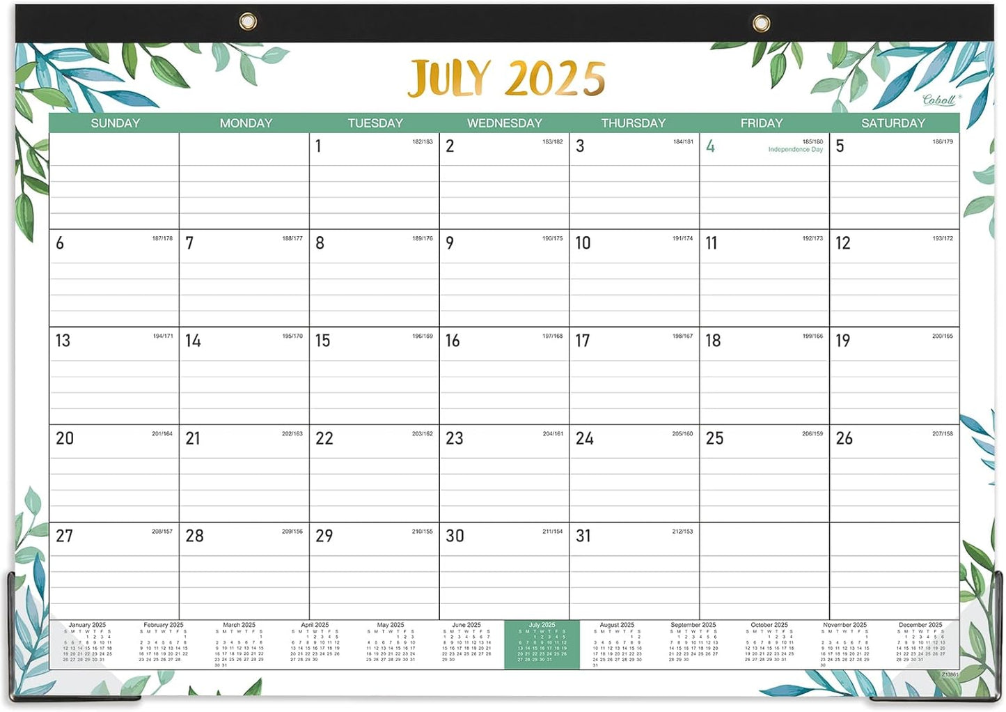 2025-2026 Large Desk Calendar: Plan Efficiently with Ruled Blocks!