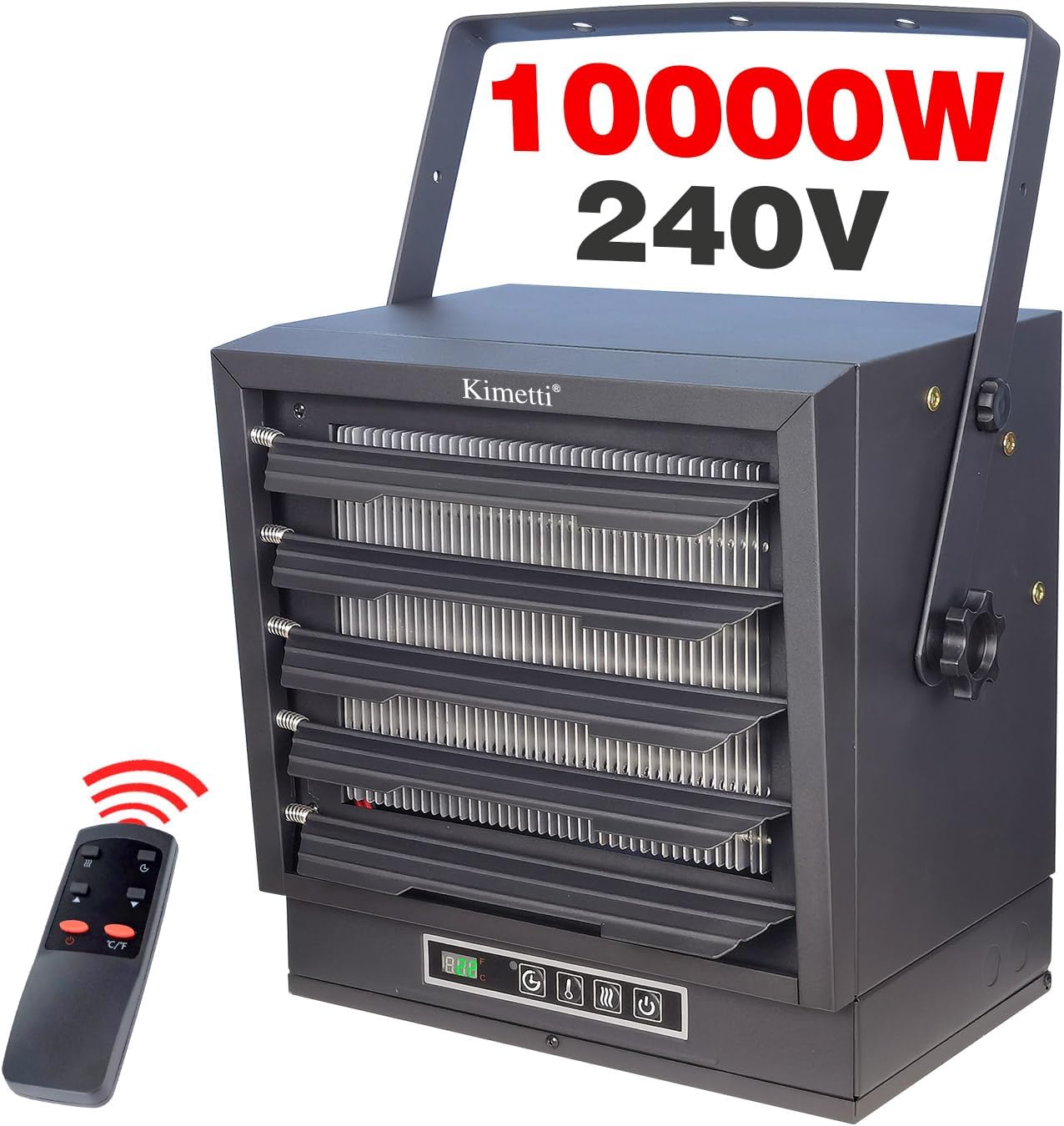 10000W Electric Garage Heater with Remote Control and Safety Features