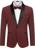 COOFANDY Men's Tuxedo Jacket One Button Dress Suit Blazer Jacket High