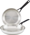 KitchenAid Polished Stainless Steel Frying Pan Set - Five-Ply Heat