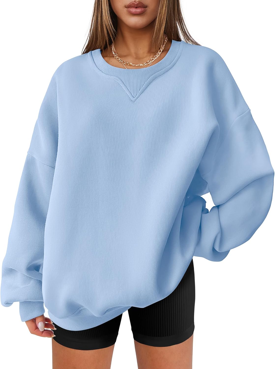 Oversized Sweatshirts for Women - Cozy Crewneck Fleece Pullover