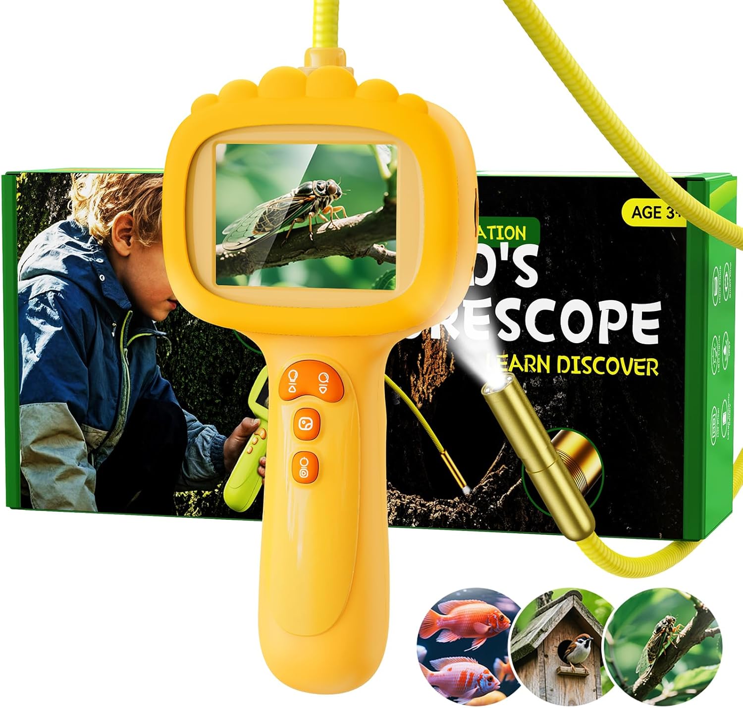 Borescope Snake Camera with Light for Kids - STEM Educational Toy