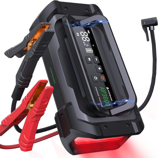 3000A Jump Starter with Air Compressor - Power & Safety in One!