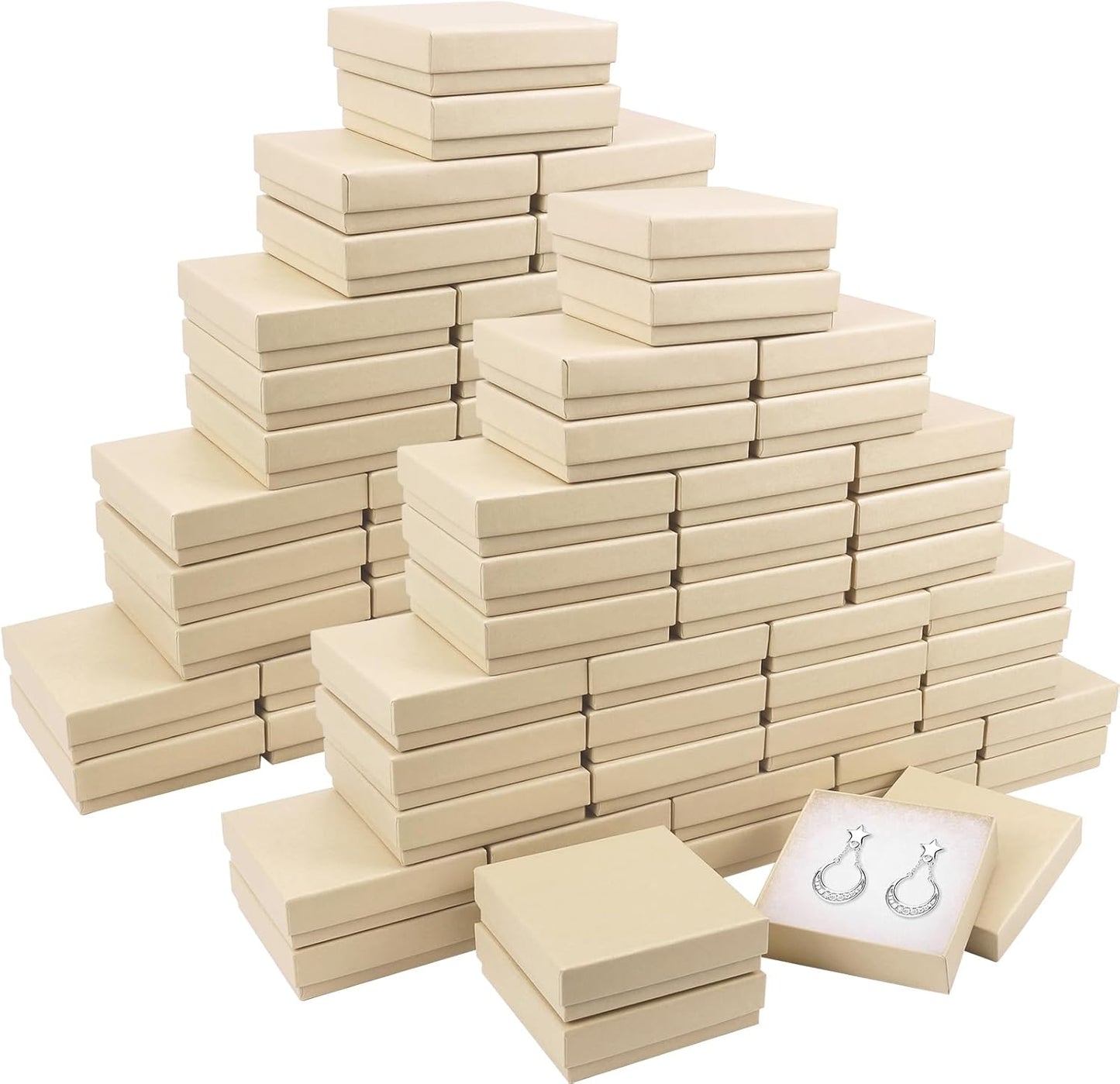 Cardboard Jewelry Gift Boxes - 80 Pack for Elegant Displays