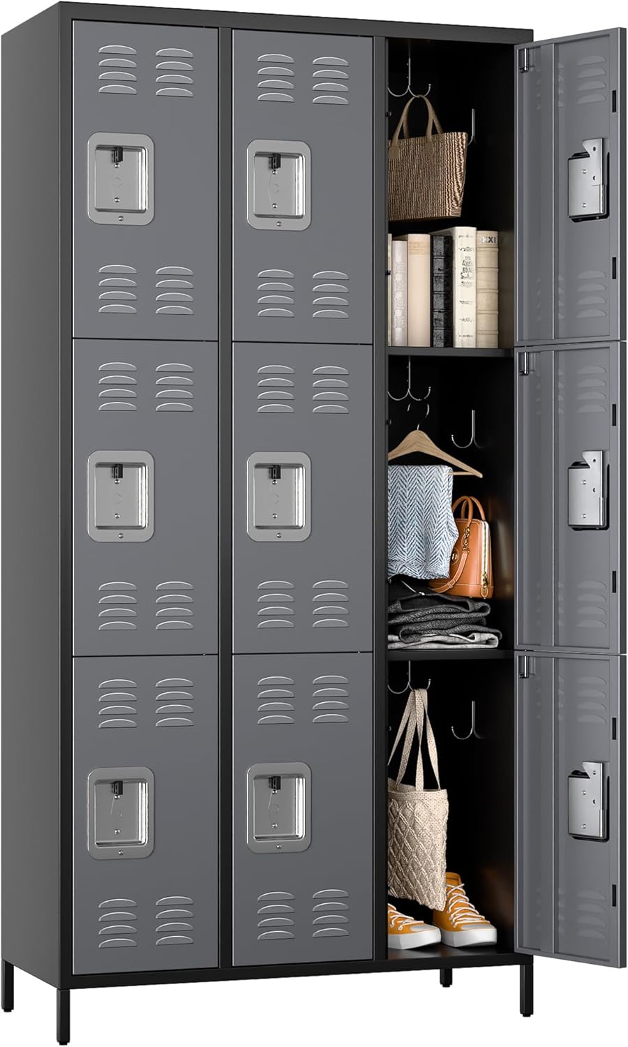 Durable Metal Lockers for School Office Gym Bedroom Storage