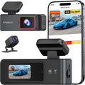 4K Dual Dash Cam Front and Rear with 64GB SD Card - Compact 5G WiFi