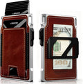 Slim Tactical Wallet for Men - Minimalist Full Grain Leather