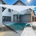 Reinforced 22 ft x 47 ft x 51.9 ft Custom Size White Sun Shade Sail