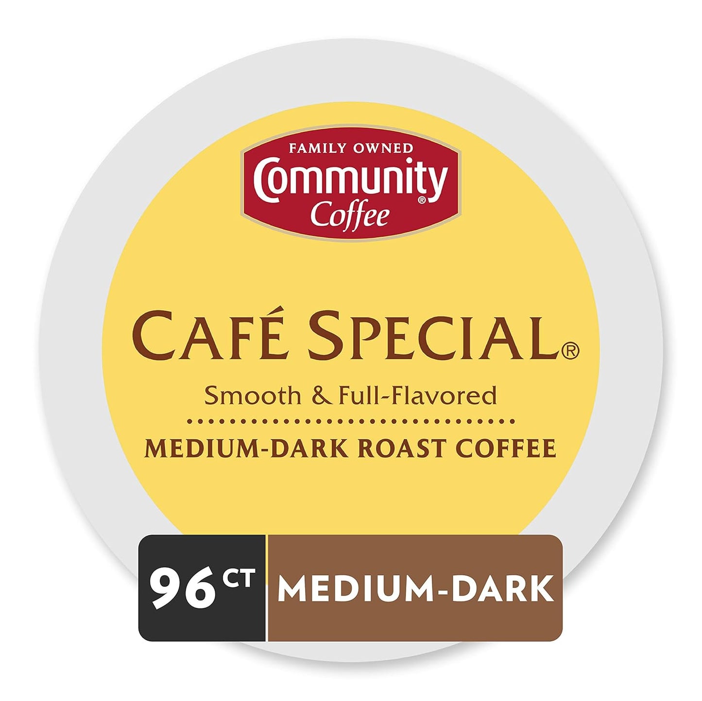 Community Coffee 96 Ct Pods, Medium-Dark Roast, Keurig 2.0 Compatible