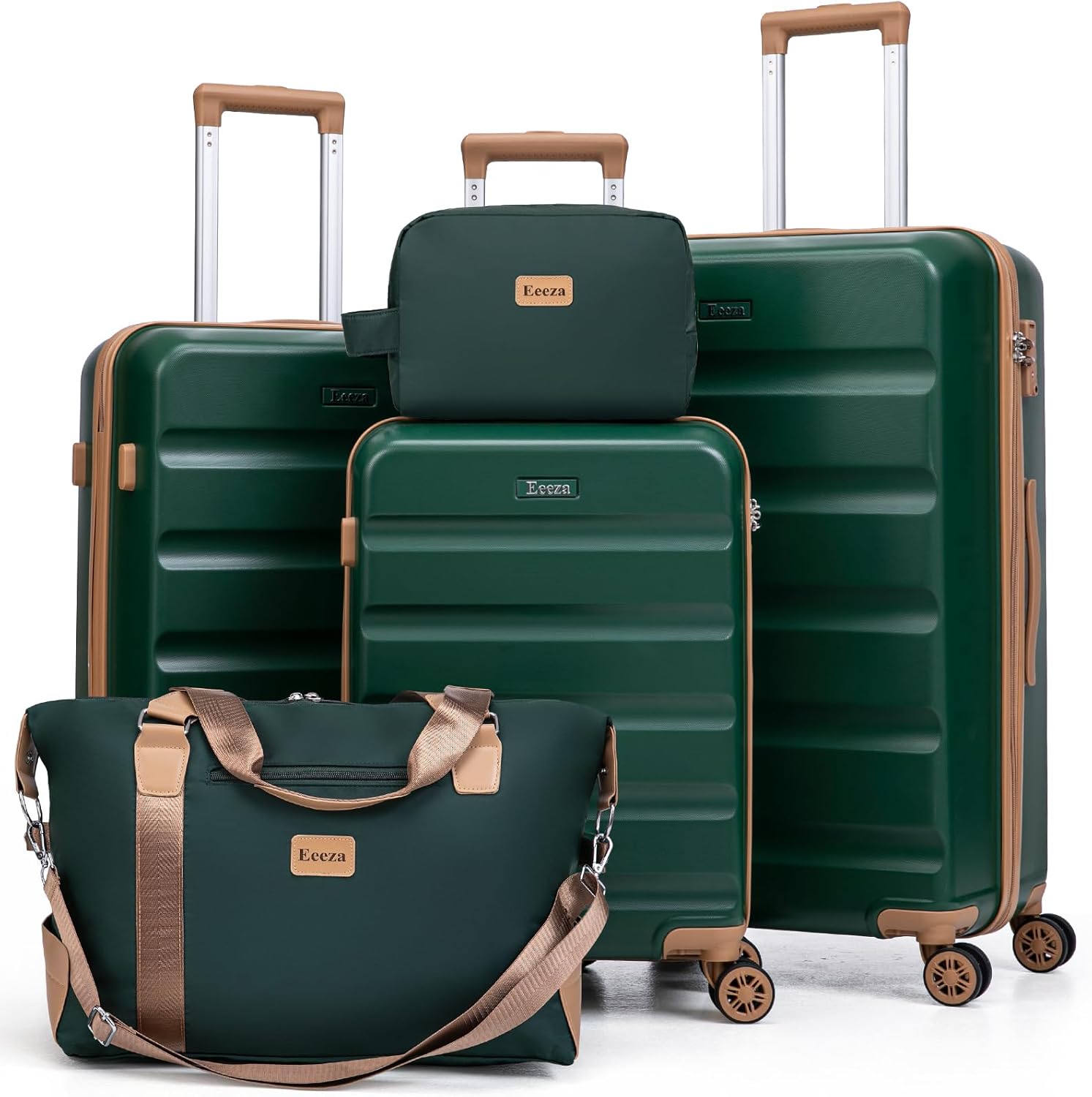 5 Piece Luggage Set with Wheels for Effortless Travel