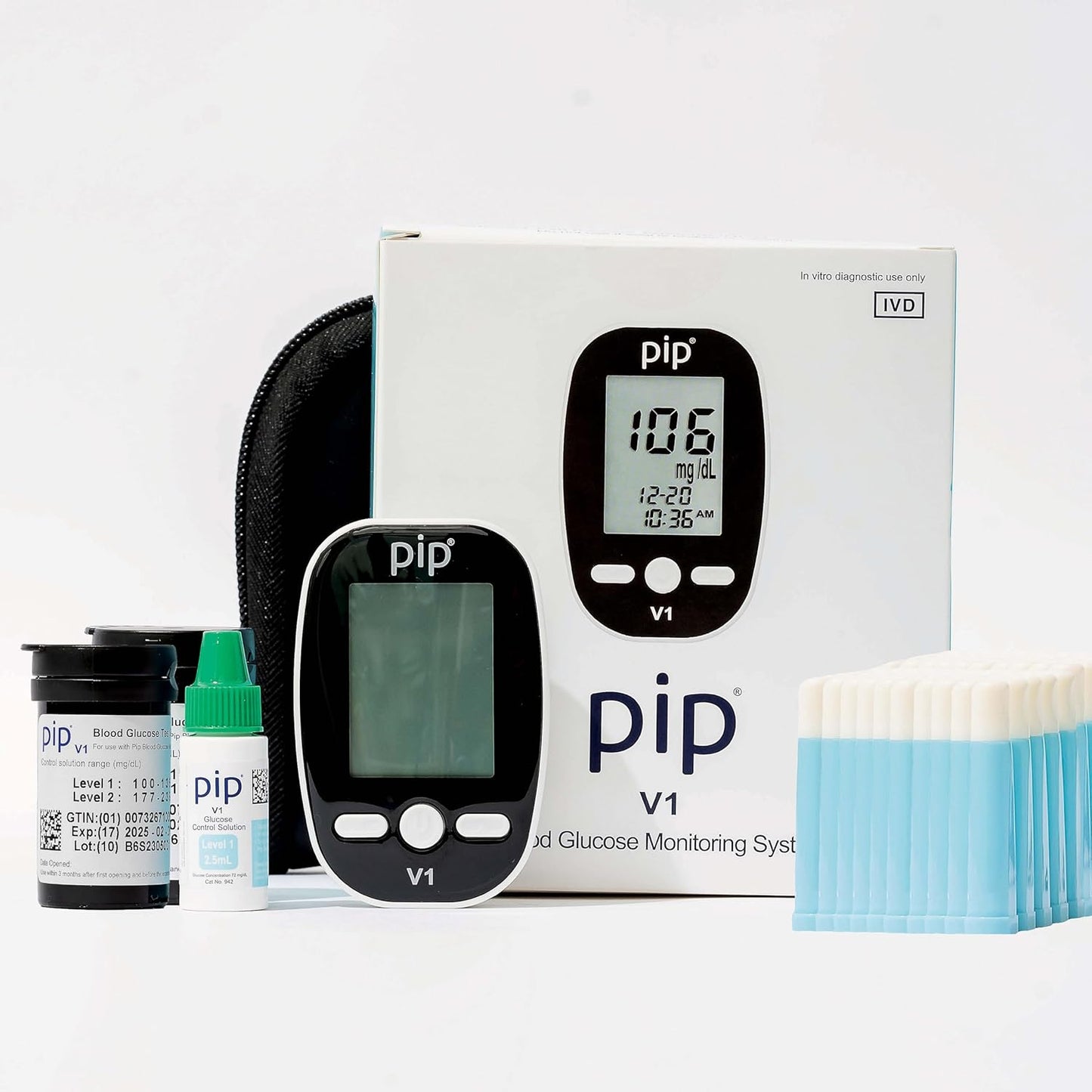 Pip Blood Glucose Travel Kit - Test with Ease!