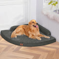 Large Dog Bed XL Orthopedic Memory Foam Corner Fit - Dark Grey