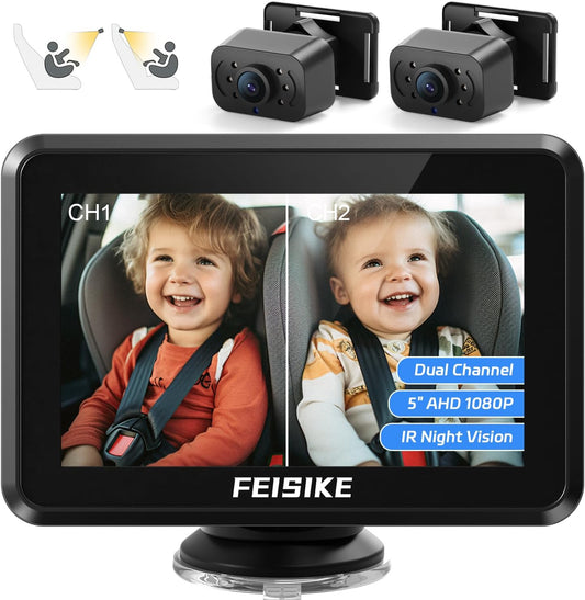 FEISIKE Baby Car Camera: Crystal Clear Wide View