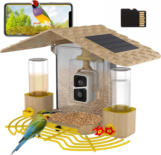 1080P HD Smart Bird Feeder with AI Camera