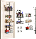 5-Tier Over The Door Bathroom Organizer - Adjustable Hair Tool Holder