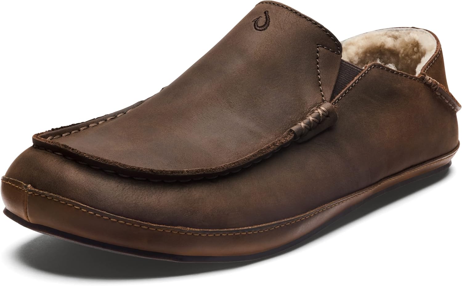 OLUKAI Moloa Slipper for Men - Premium Leather Comfort Shoes