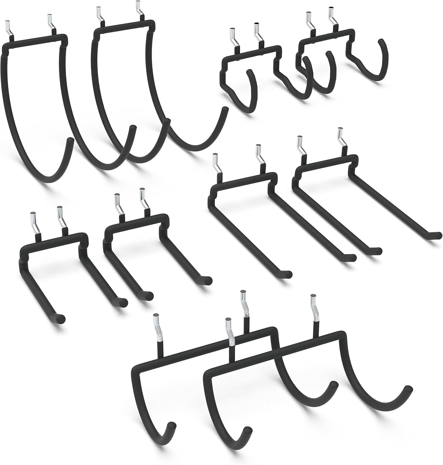 10-Piece Heavy Duty Pegboard Drill Holder Set by HUHOLE