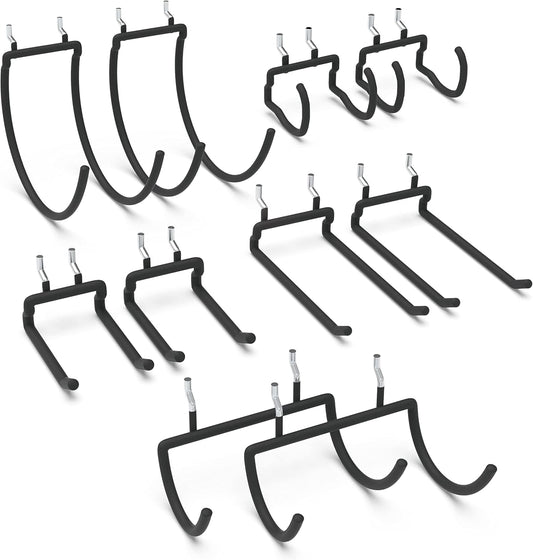 10-Piece Heavy Duty Pegboard Drill Holder Set by HUHOLE