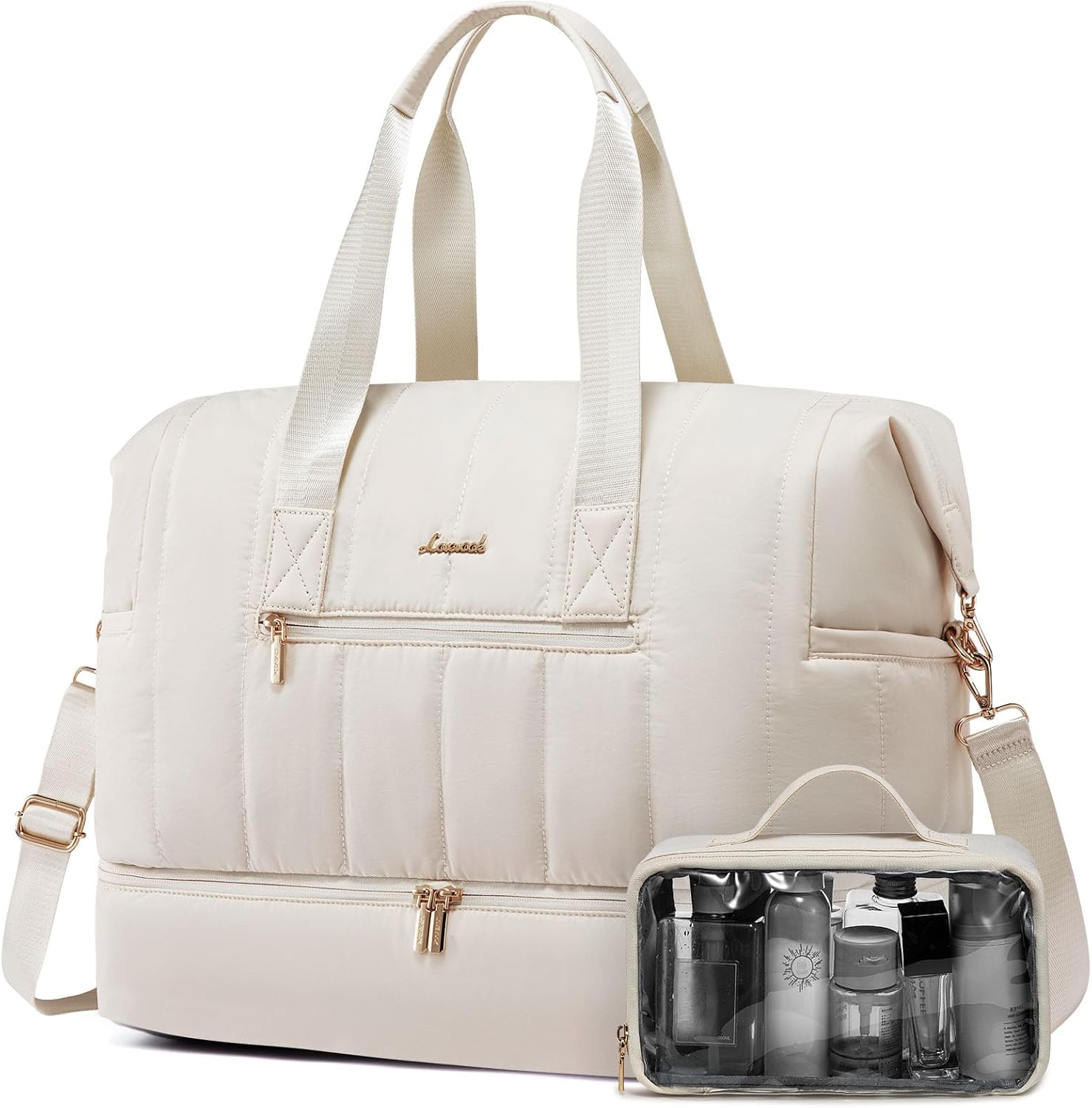 LOVEVOOK Travel Duffle Bag with Shoe Compartment for Women