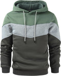 Gesean Men Novelty Color Block Pullover Fleece Hoodie - Warm, Soft Fit