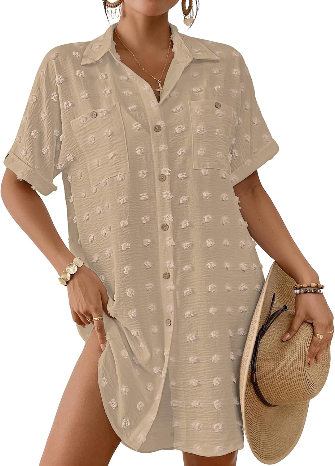 Bsubseach Swimsuit Coverup for Women - Chic Beach Shirt