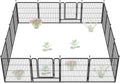 FXW Garden Fence Outdoor Heavy Duty Metal Barrier for Pets