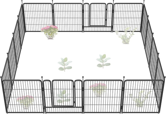 FXW Garden Fence Outdoor Heavy Duty Metal Barrier for Pets