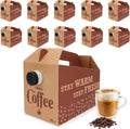10 Pack Disposable Coffee Box Dispensers 96 oz - Insulated Coffee