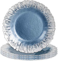 Blue Glass Chargers for Elegant Dining - Set of 4