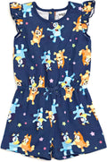 Bluey French Terry Sleeveless Romper for Infants to Big Kids