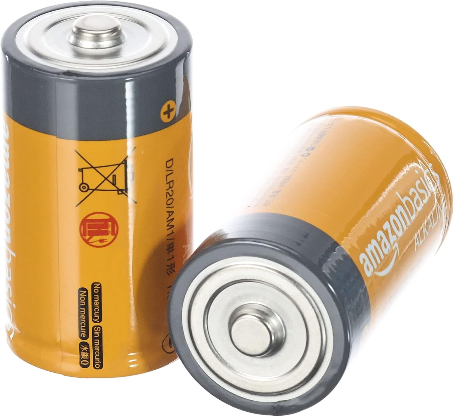 D Cell Alkaline Batteries 12 Pack with 5-Year Shelf Life