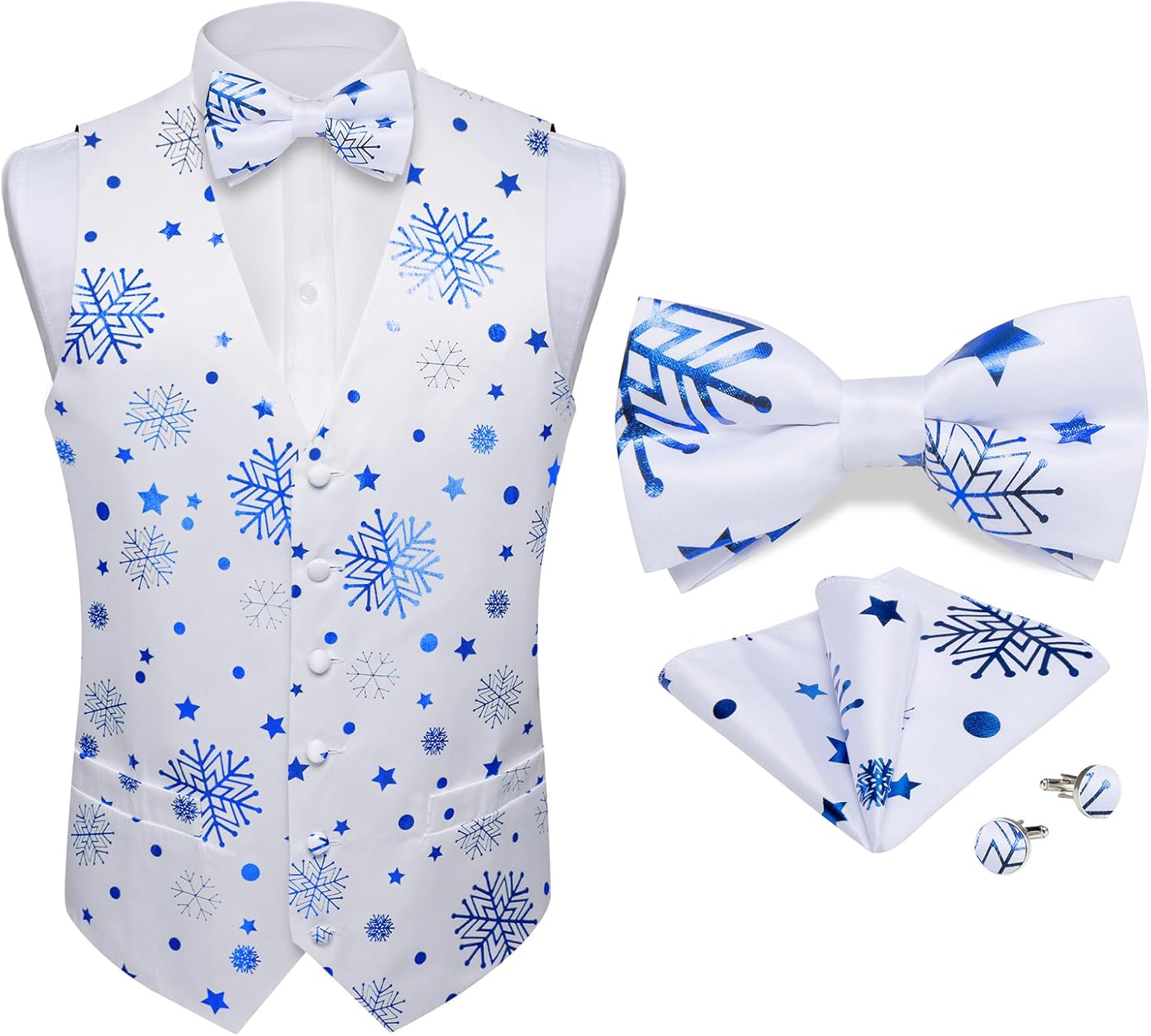 DiBanGu Mens Christmas Suit Vest Set for Stylish Holiday Parties
