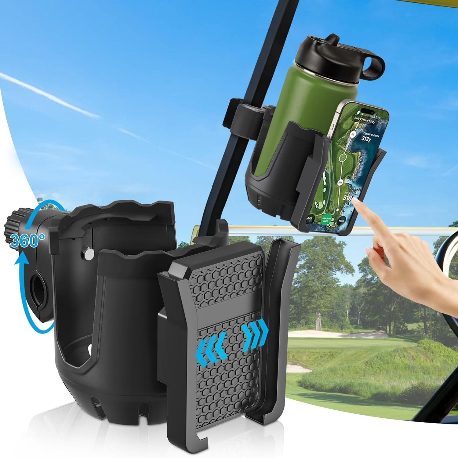 Golf Cart Phone Holder: Universal Fit, Hands-Free Convenience