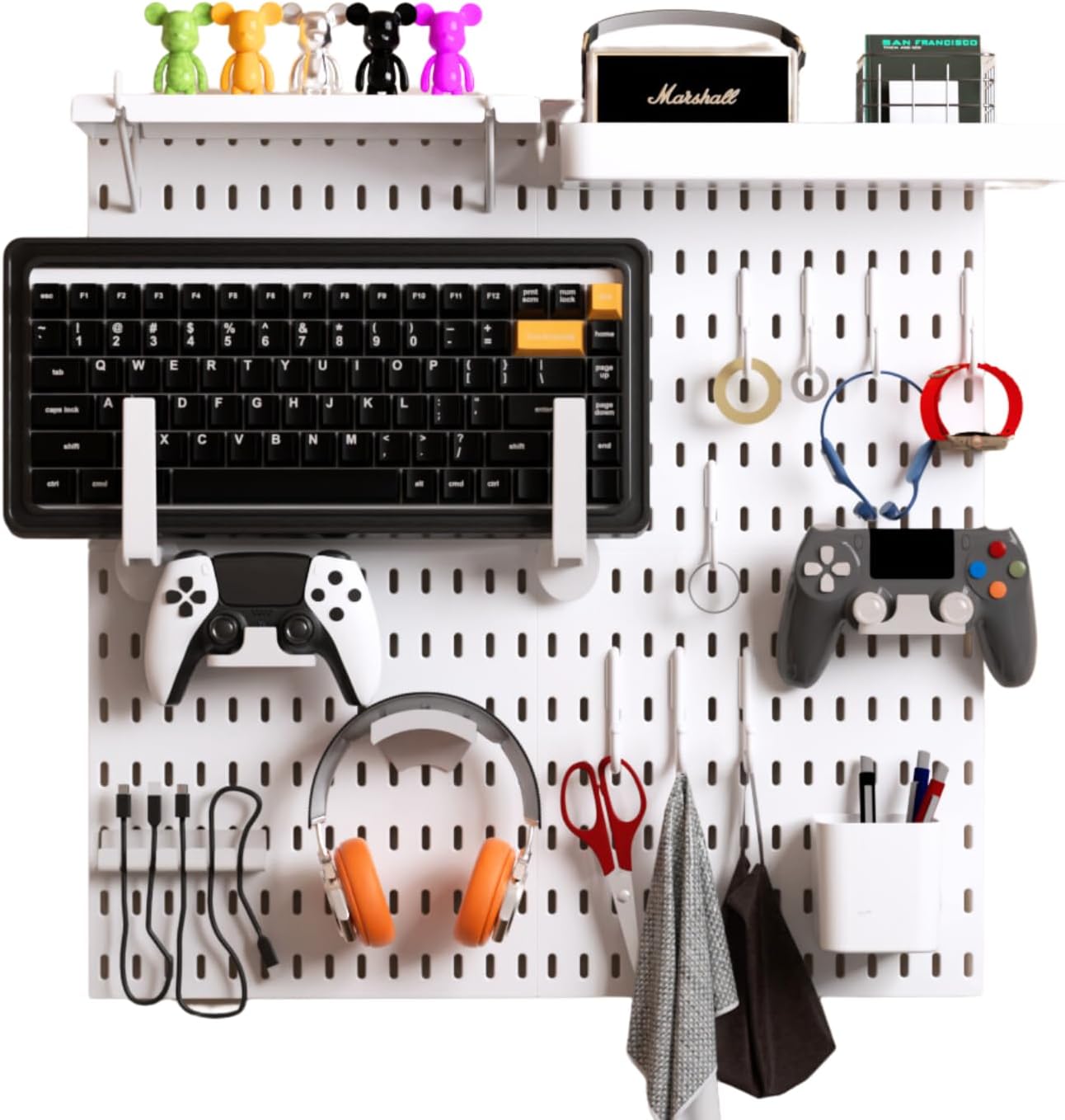 Keepo Pegboard Combination Kit for Gaming Setup Organization