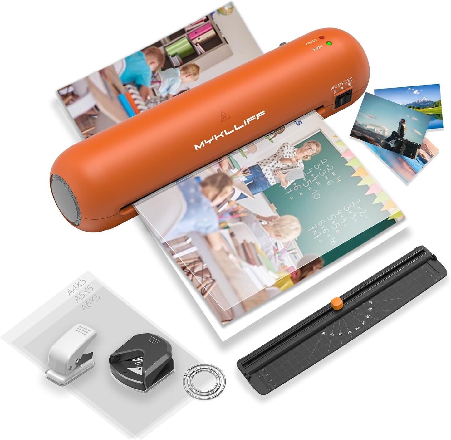Portable 9-Inch Thermal Laminator | Hot & Cold Modes | 3-Min Warm-Up | ABS Jam-Release | 6-in-1 Kit