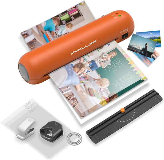 Portable 9-Inch Thermal Laminator | Hot & Cold Modes | 3-Min Warm-Up | ABS Jam-Release | 6-in-1 Kit