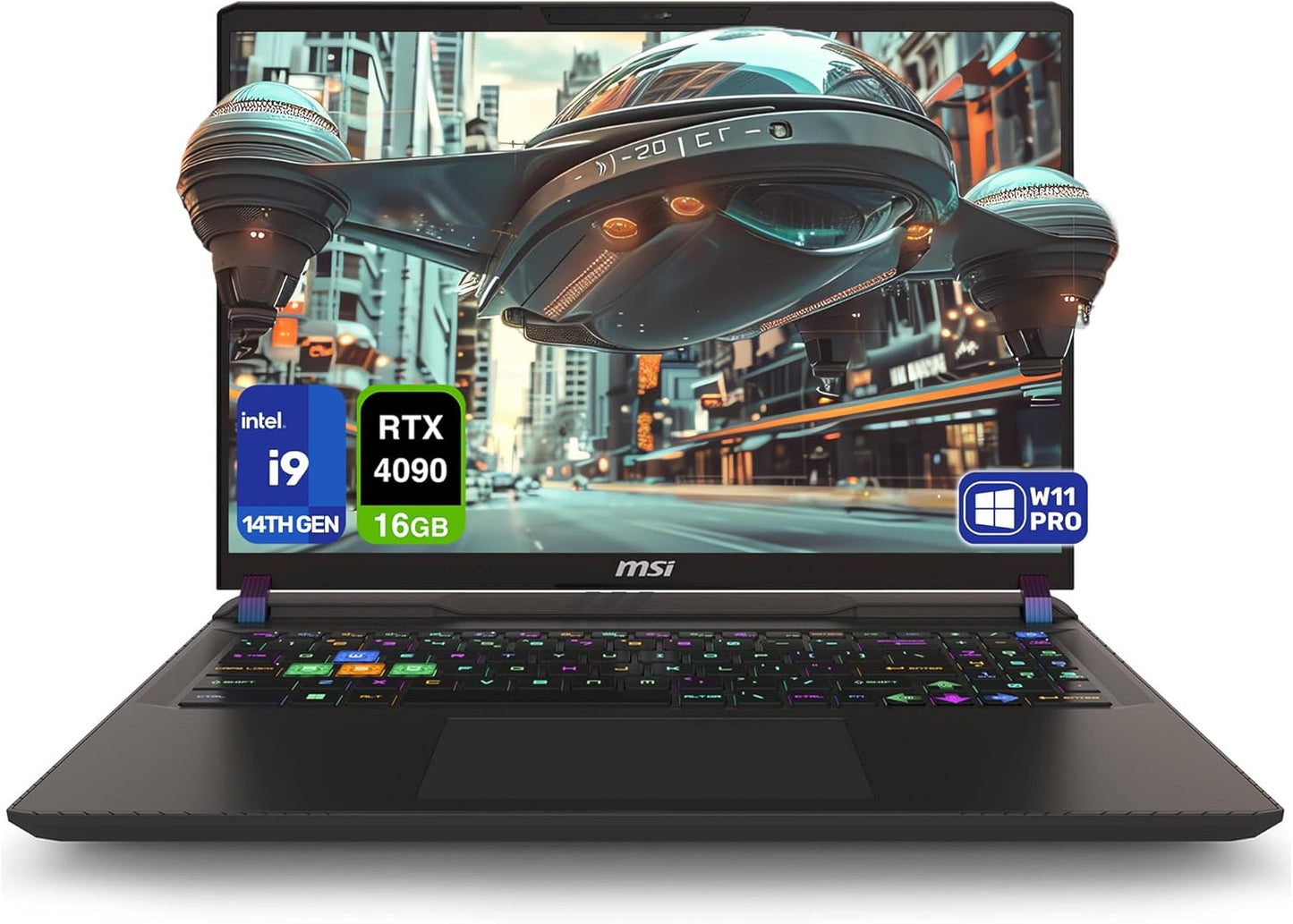 MSI Gaming Laptop: Intel i9, 64GB RAM, 4TB SSD, Nvidia RTX 4090