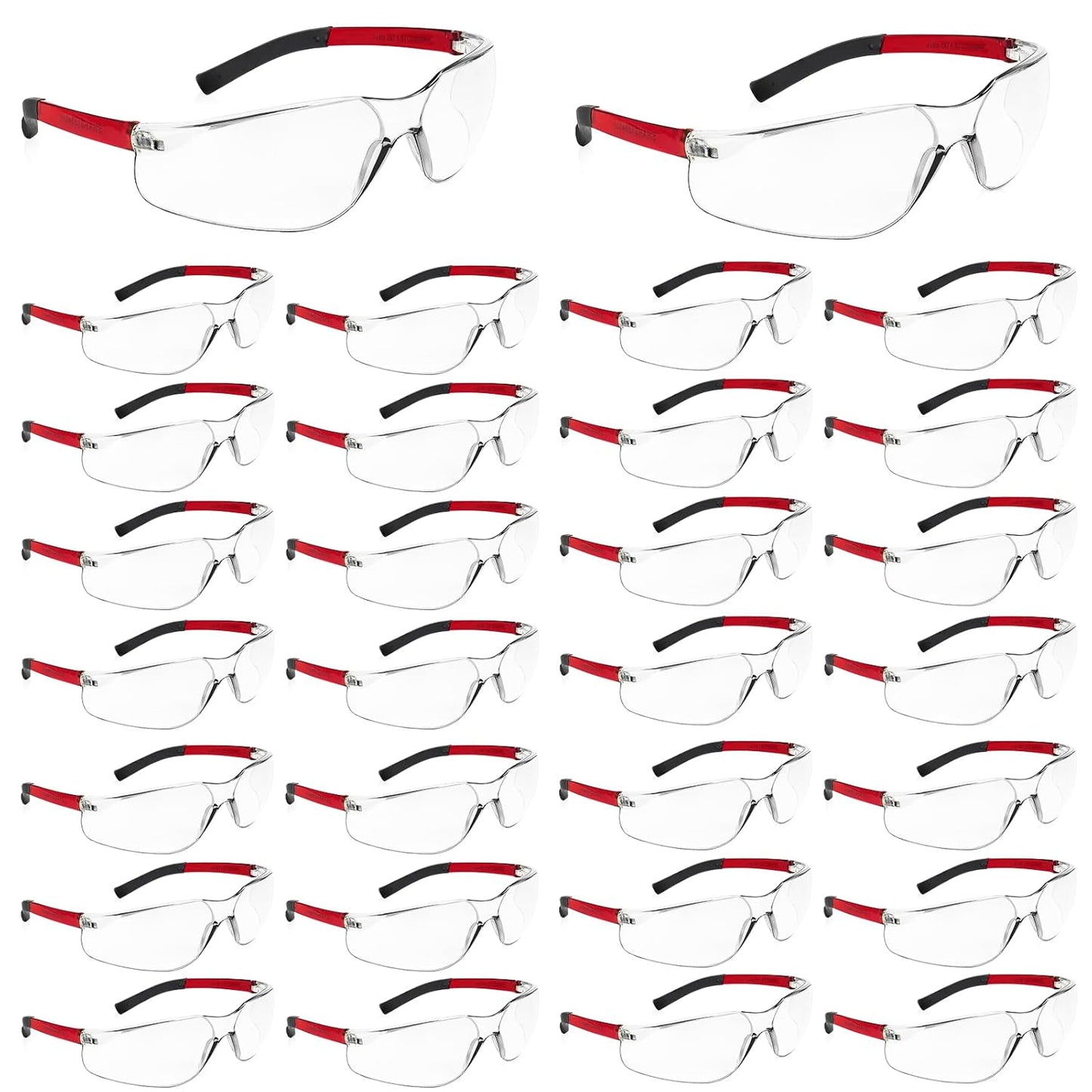 30 Clear Pack Safety Glasses for Eye Protection and Comfort