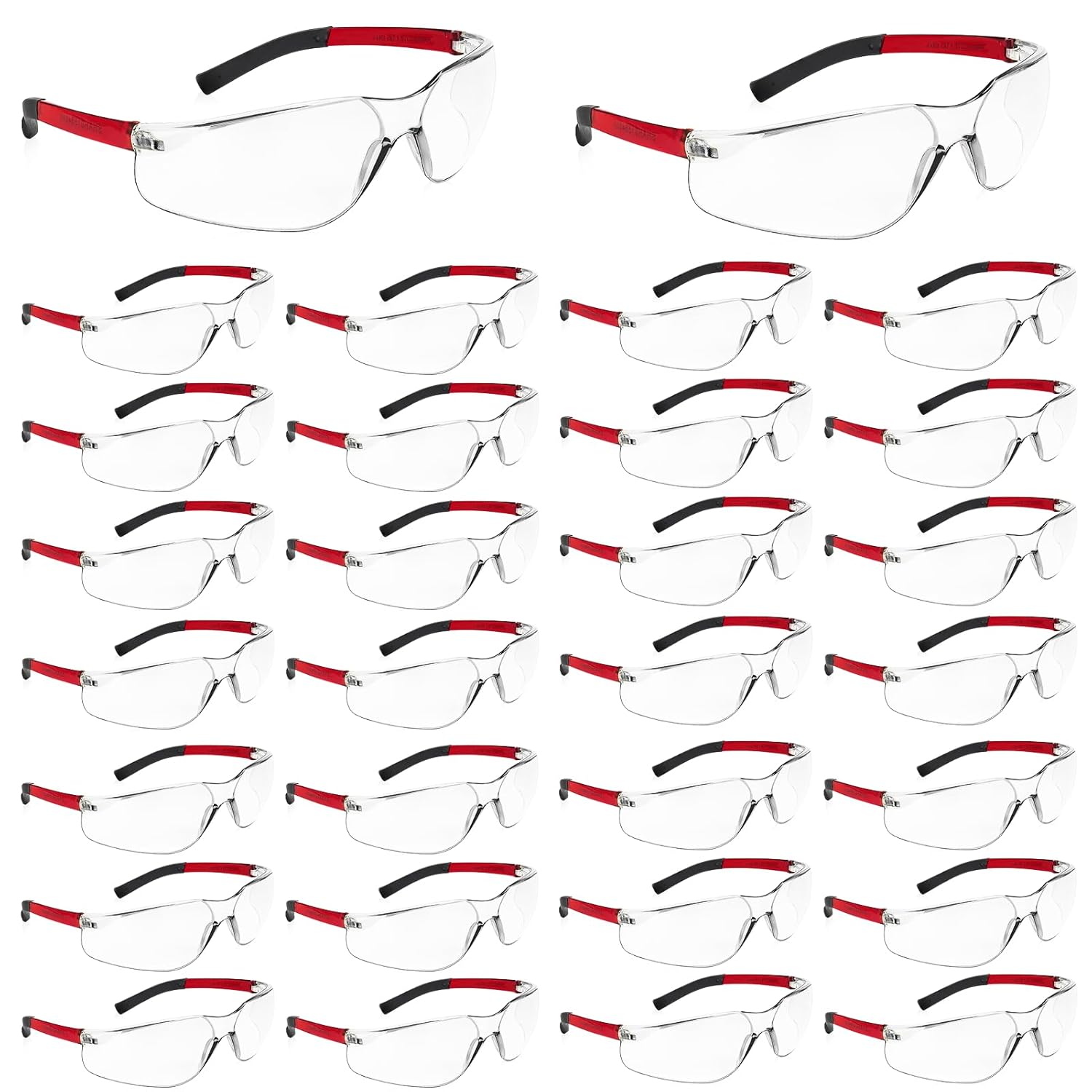 30 Clear Pack Safety Glasses for Eye Protection and Comfort